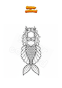 Disegno da colorare Travestimento da sirena