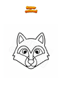 Disegno da colorare Viso di lupo